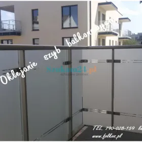 Folie na szklane balustrady balkonowe Białołęka, Tarchomin oklejanie 