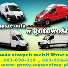 opróżnianie mieszkań Wrocław,wywóz starych mebli Wrocław