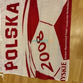 Flaga polska Tyskie Polska 2008 sponsor reprezentacji dla kibiców